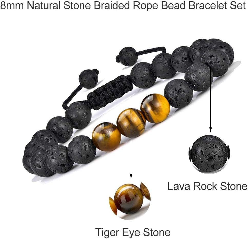 Tiger Eye & Lava Rock Bracelet