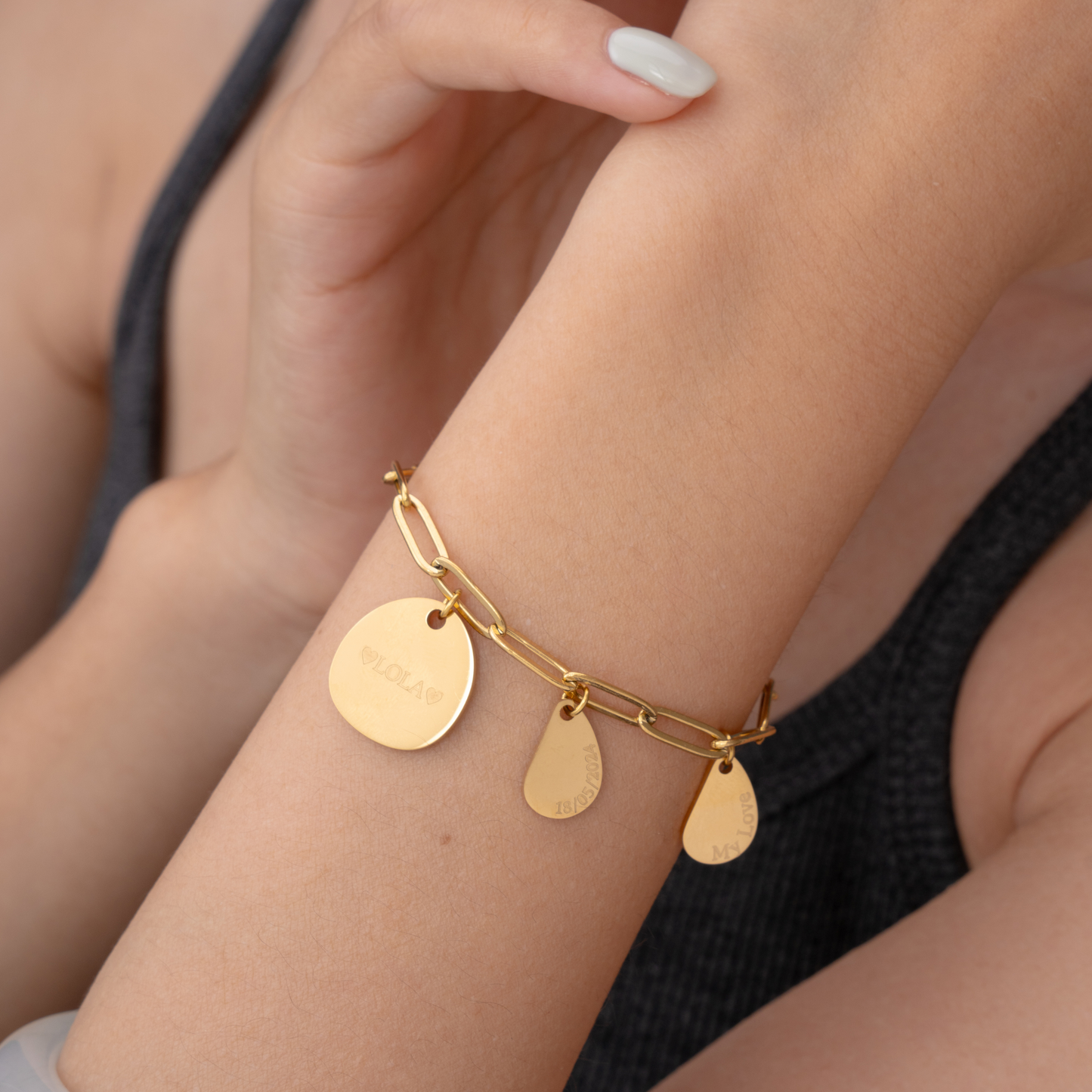 Personalized Hazel Pendant Bracelet