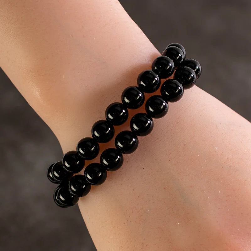 Natural Black Agate Bracelet