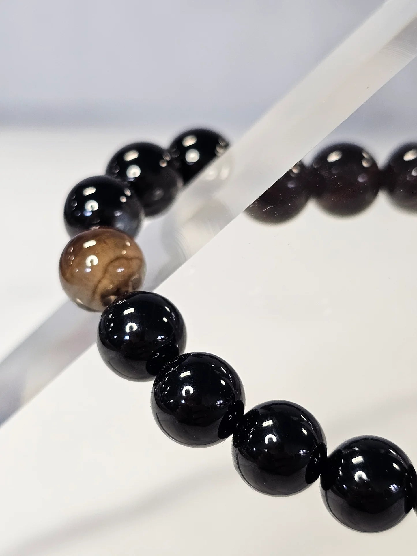 Natural Black Agate Bracelet