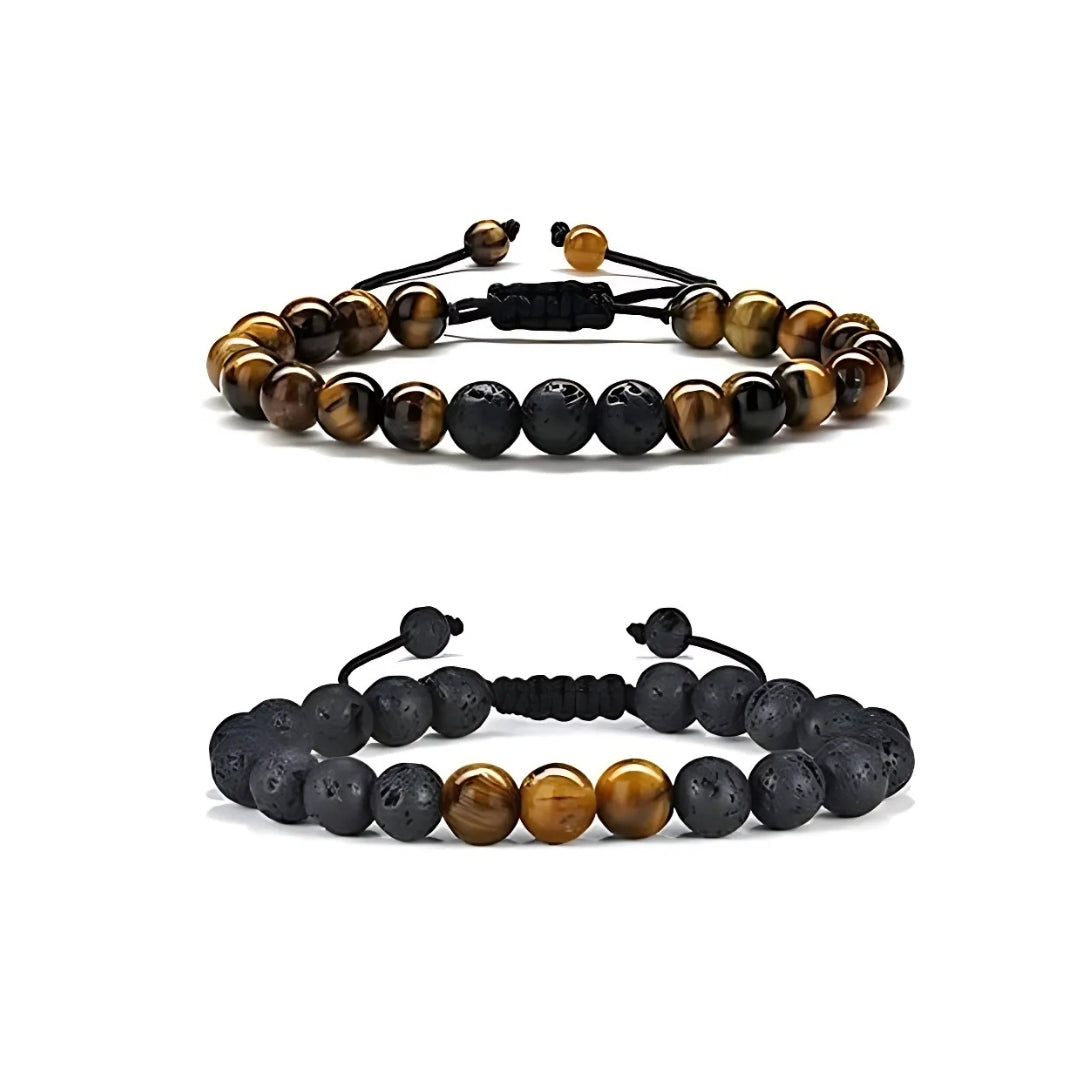 Tiger Eye & Lava Rock Bracelet