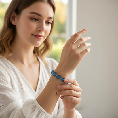 Aquamarine Heart's Serenity Bracelet