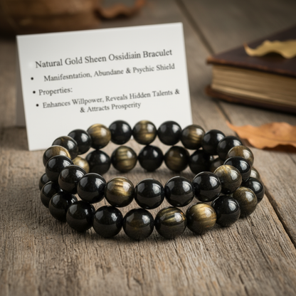 Natural Gold Obsidian Bracelet