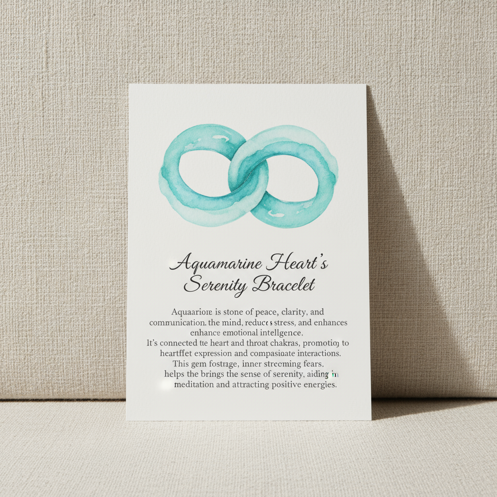 Aquamarine Heart's Serenity Bracelet