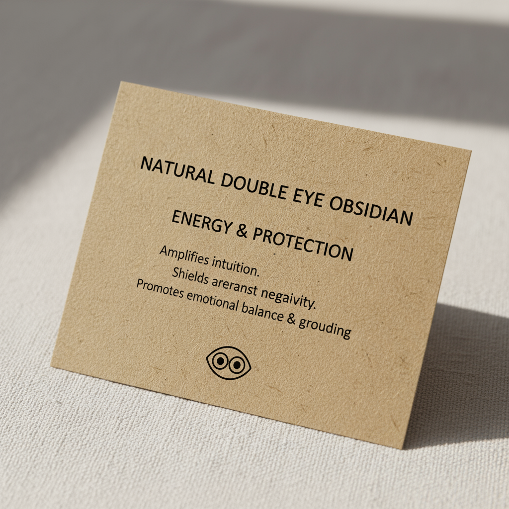 Natural Double Eye Obsidian Bracelet