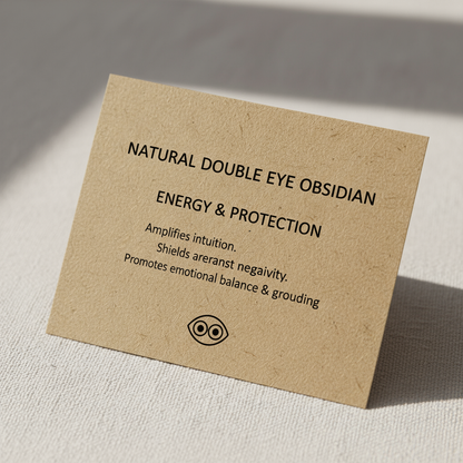 Natural Double Eye Obsidian Bracelet