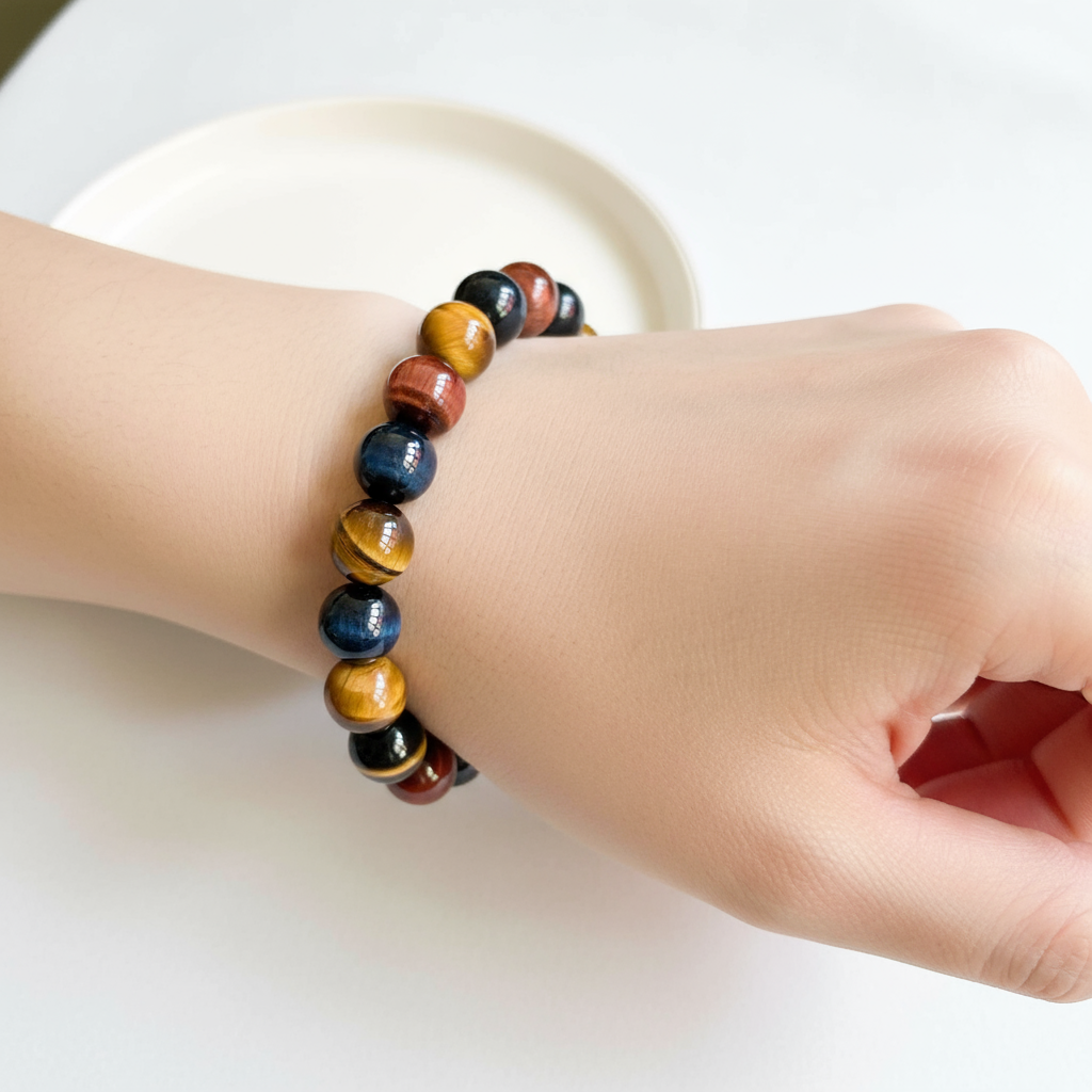 Tri-Color Tiger Eye Bracelet