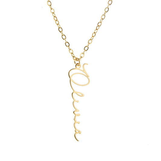 Personalized Vertical Signature Necklace