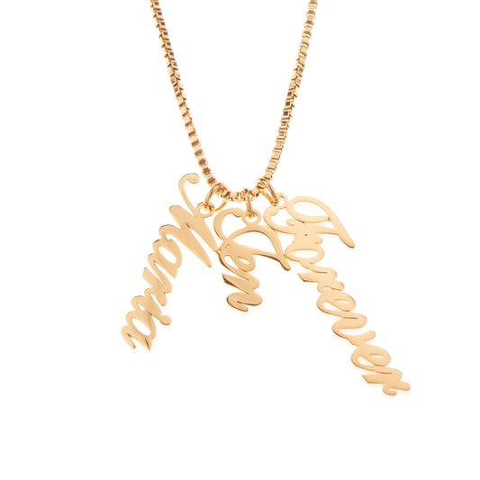 Personalized Vertical Signature Pendant Necklace