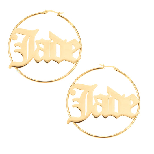 Gothic Open Hoop Earrings