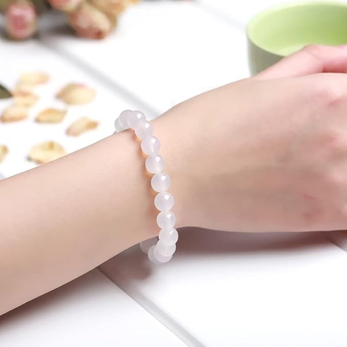 Natural White Agate Bracelet