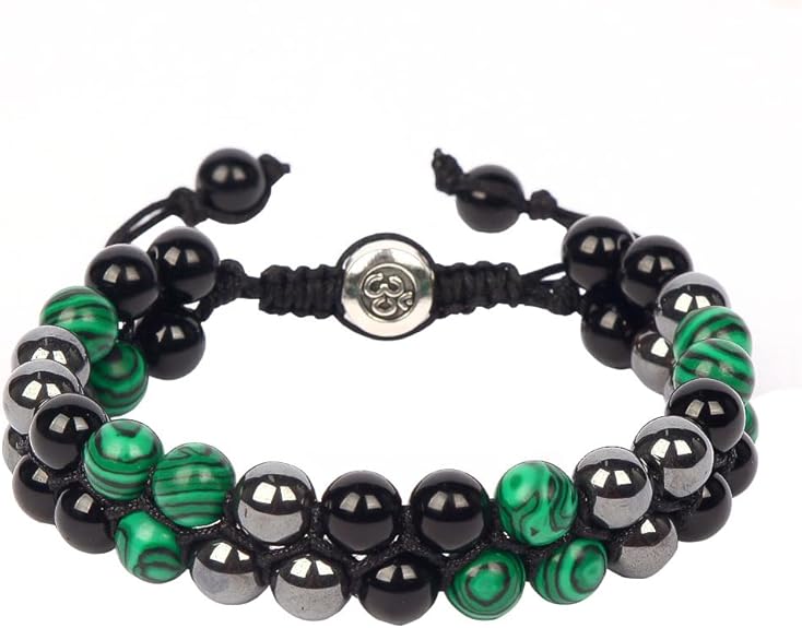Triple Power Protection Bracelet - Onyx, Lava Rock & Tiger Eye