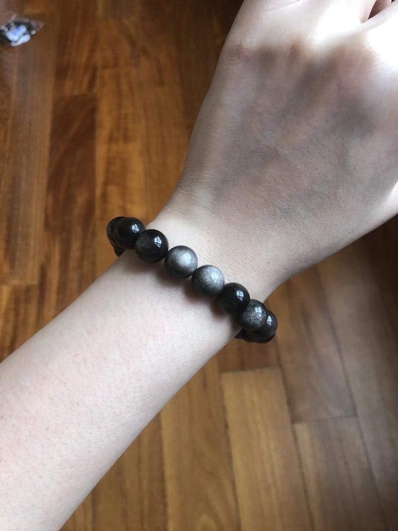 Natural Silver Obsidian Bracelet