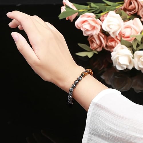 Shield of Success Bracelet - Tiger Eye, Black Tourmaline & Hematite