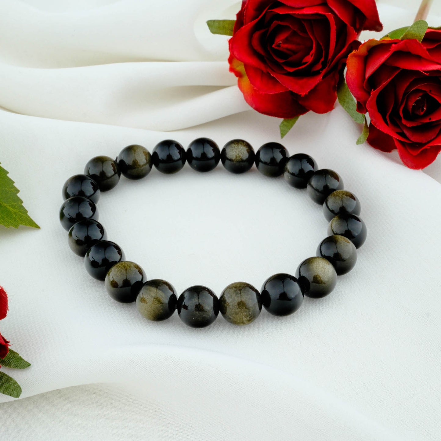 Natural Gold Obsidian Bracelet