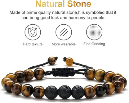 Tiger Eye & Lava Rock Bracelet