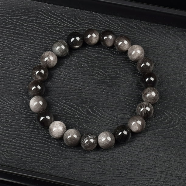 Natural Silver Obsidian Bracelet