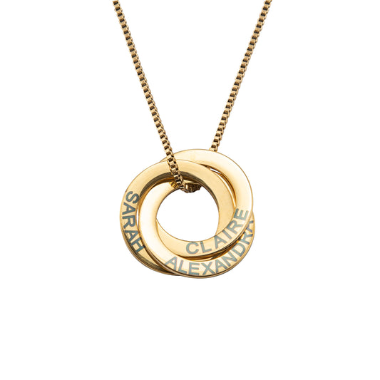 Interlocking Ring Pendant Necklace
