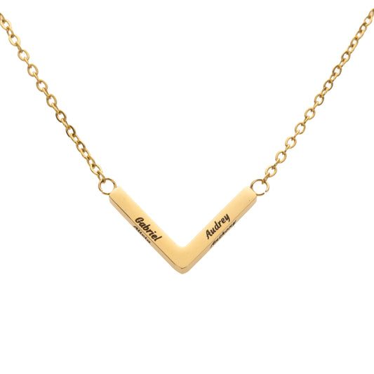 Personalized Corner Bar Necklace