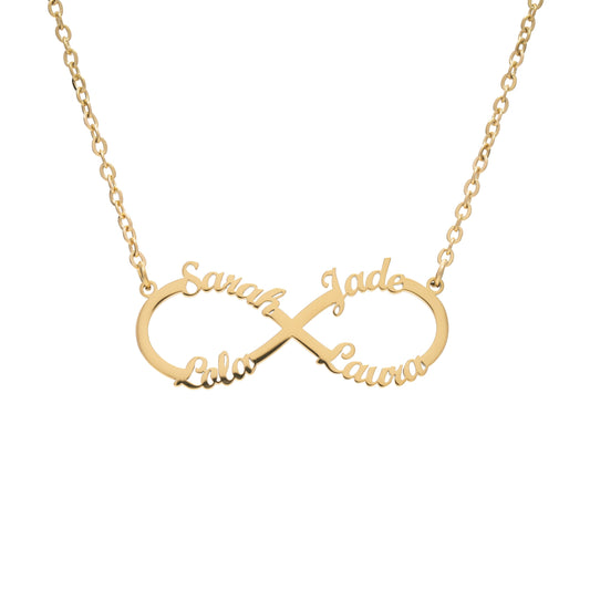 Four Names Infinity Necklace