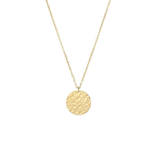 Hammered Disc Necklace