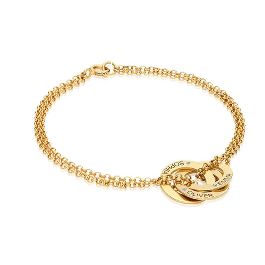 Luna Russian Ring Bracelet With Birthstone