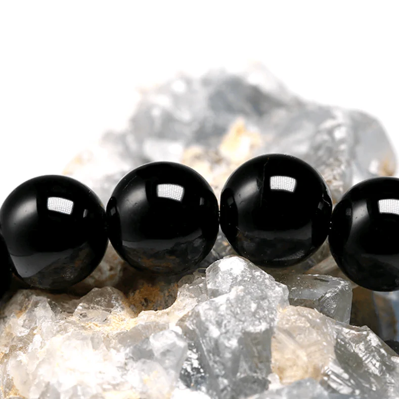 Natural Black Agate Bracelet