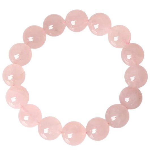 Natural Rose Quartz Bead Bracelet