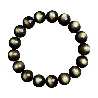 Natural Double Eye Obsidian Bracelet