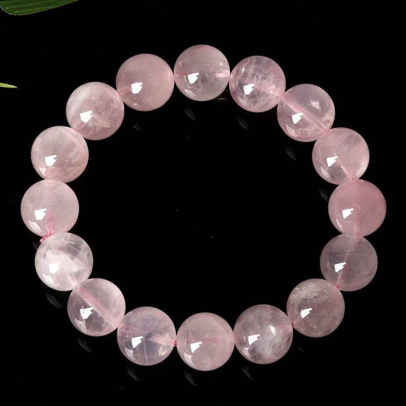 Natural Rose Quartz Bead Bracelet
