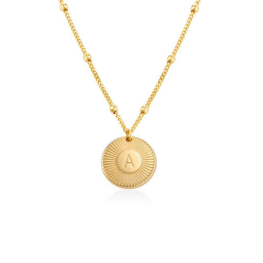 Sun Plate Letter Pendant