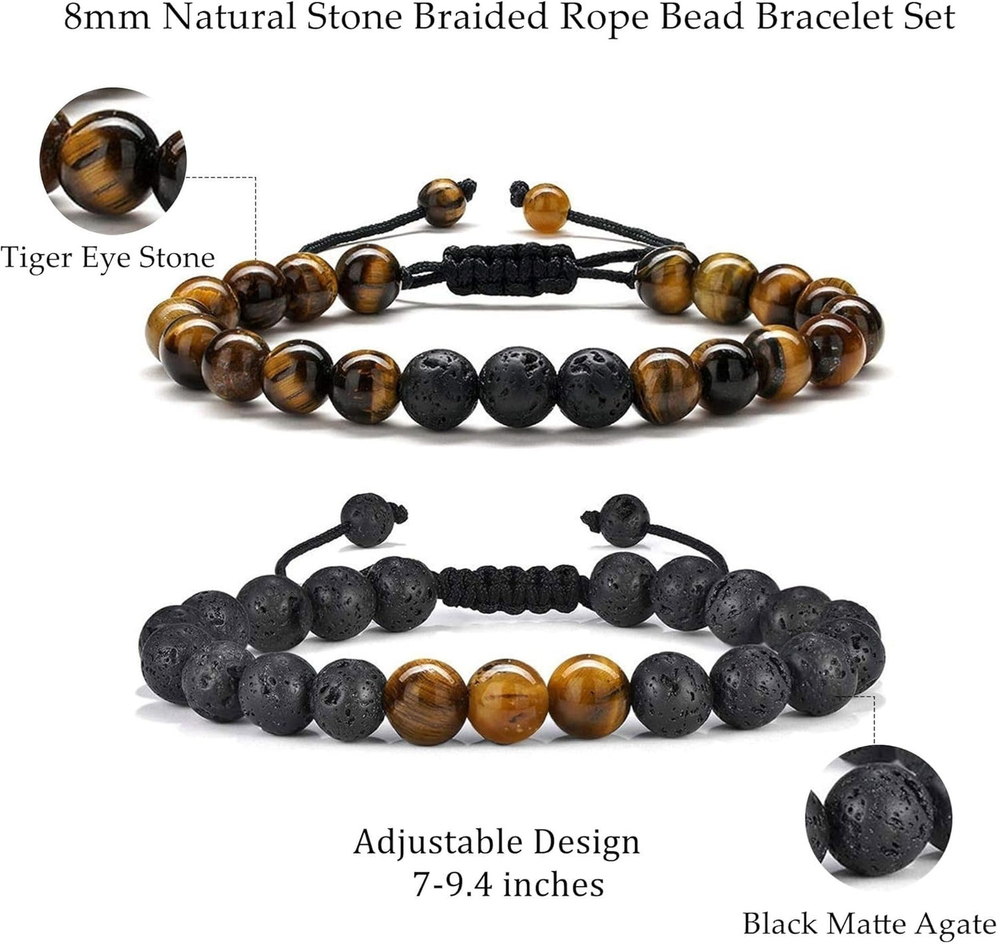 Tiger Eye & Lava Rock Bracelet