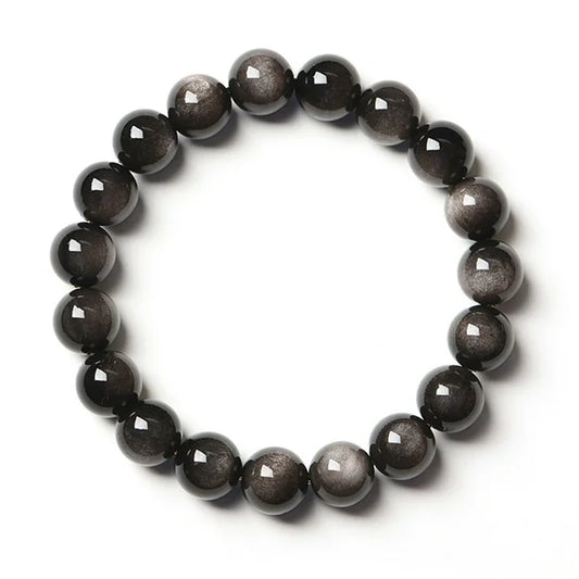 Natural Silver Obsidian Bracelet