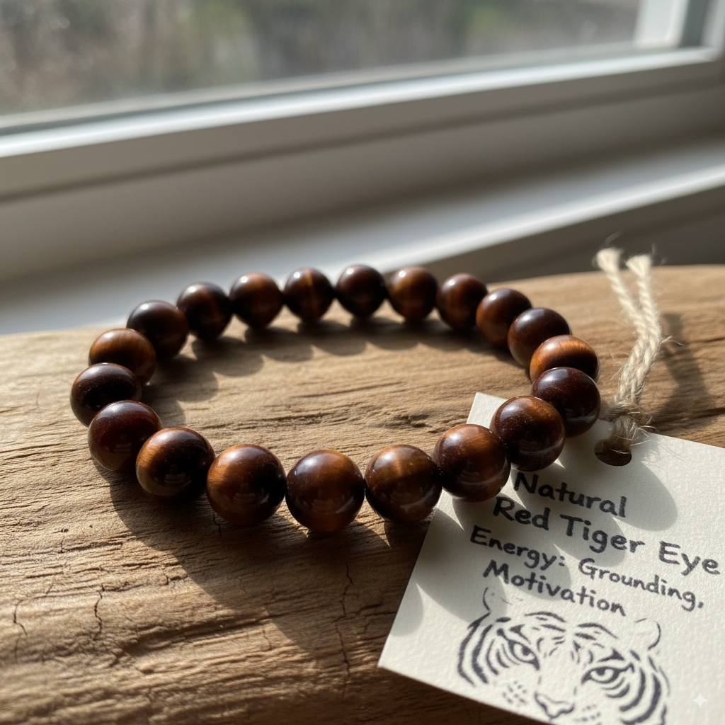 Natural Red Tiger Eye Bracelet