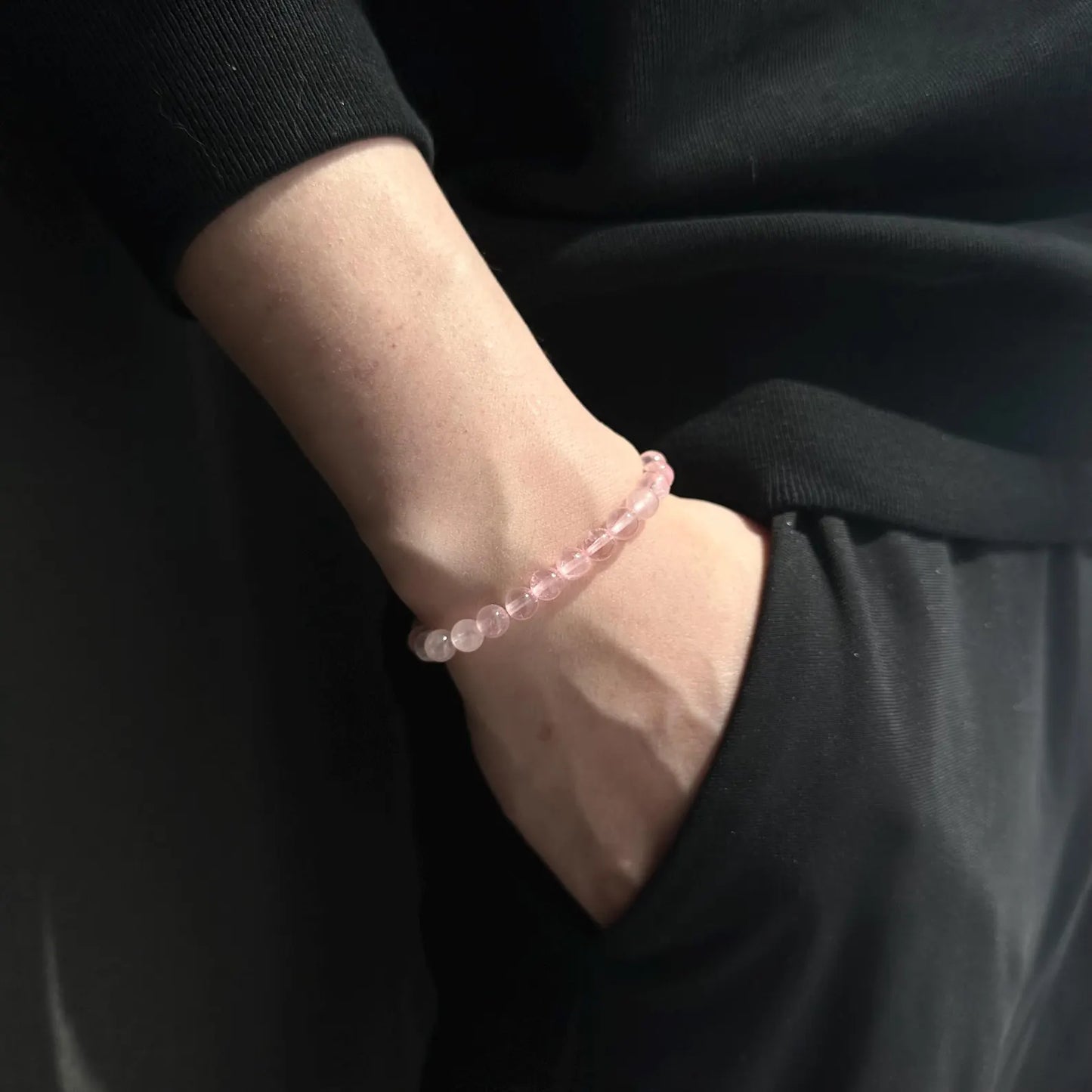 Natural Ice Rose Quartz Bracelet