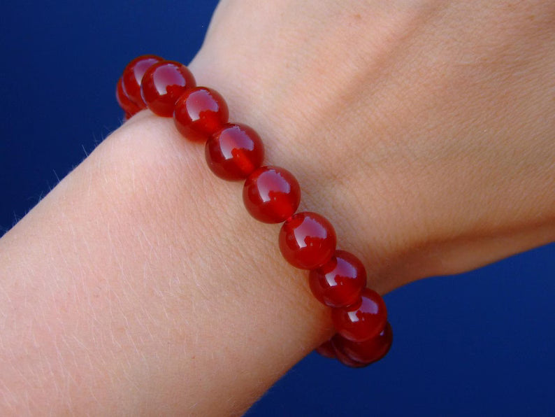 Natural Red Agate Bracelet
