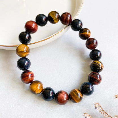 Tri-Color Tiger Eye Bracelet