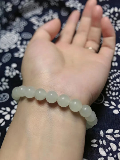 Natural White Jade Bracelet